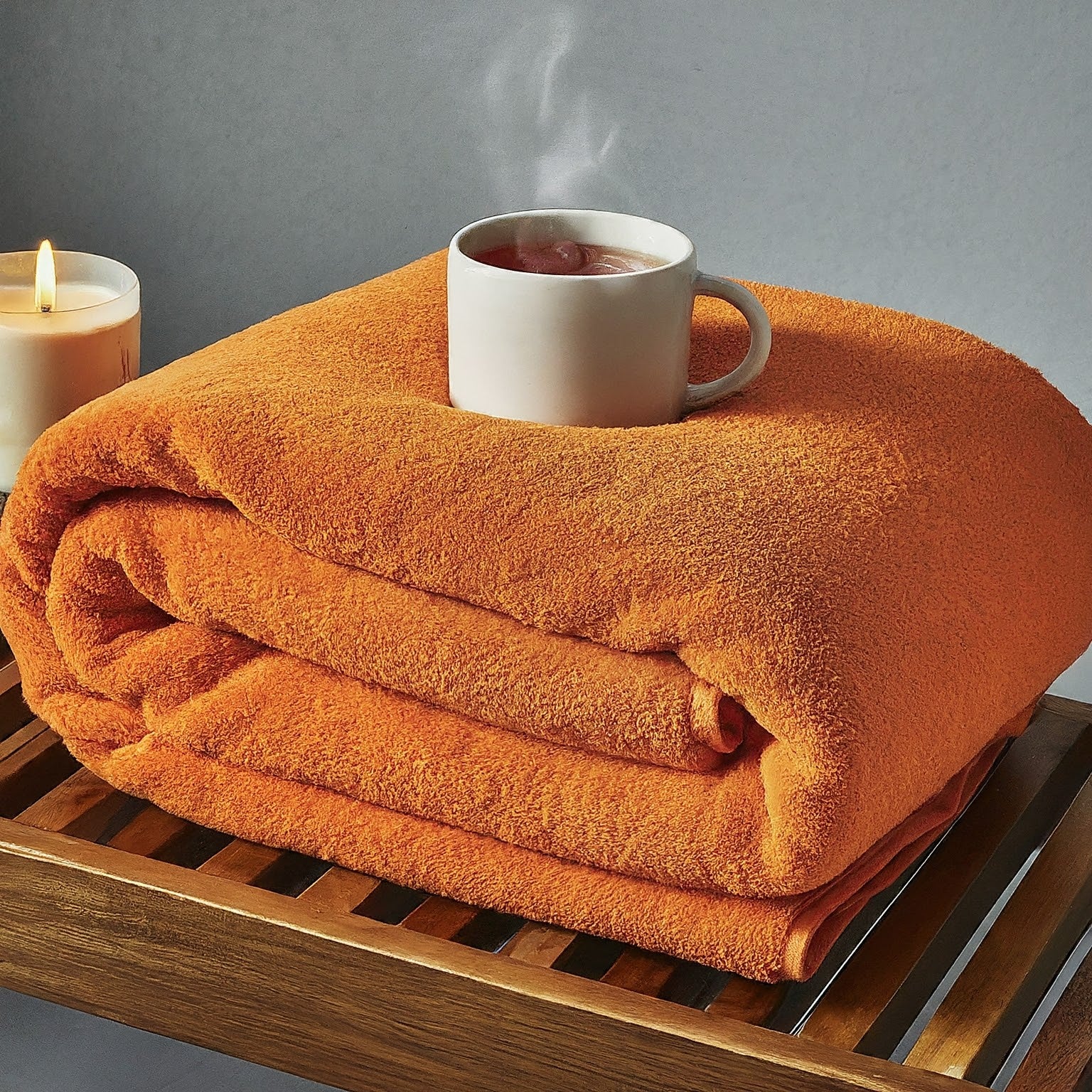 Aqua Bliss Towel – Orange - bala.pk