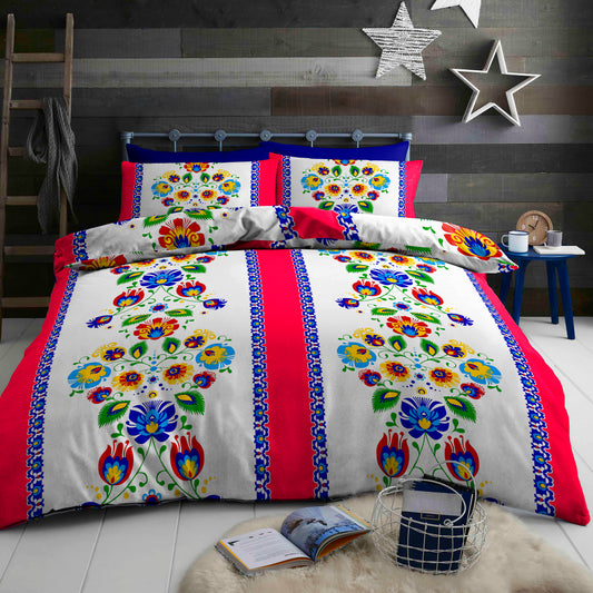 Bed Sheet Set with Beautiful Colorful Flower Patterns