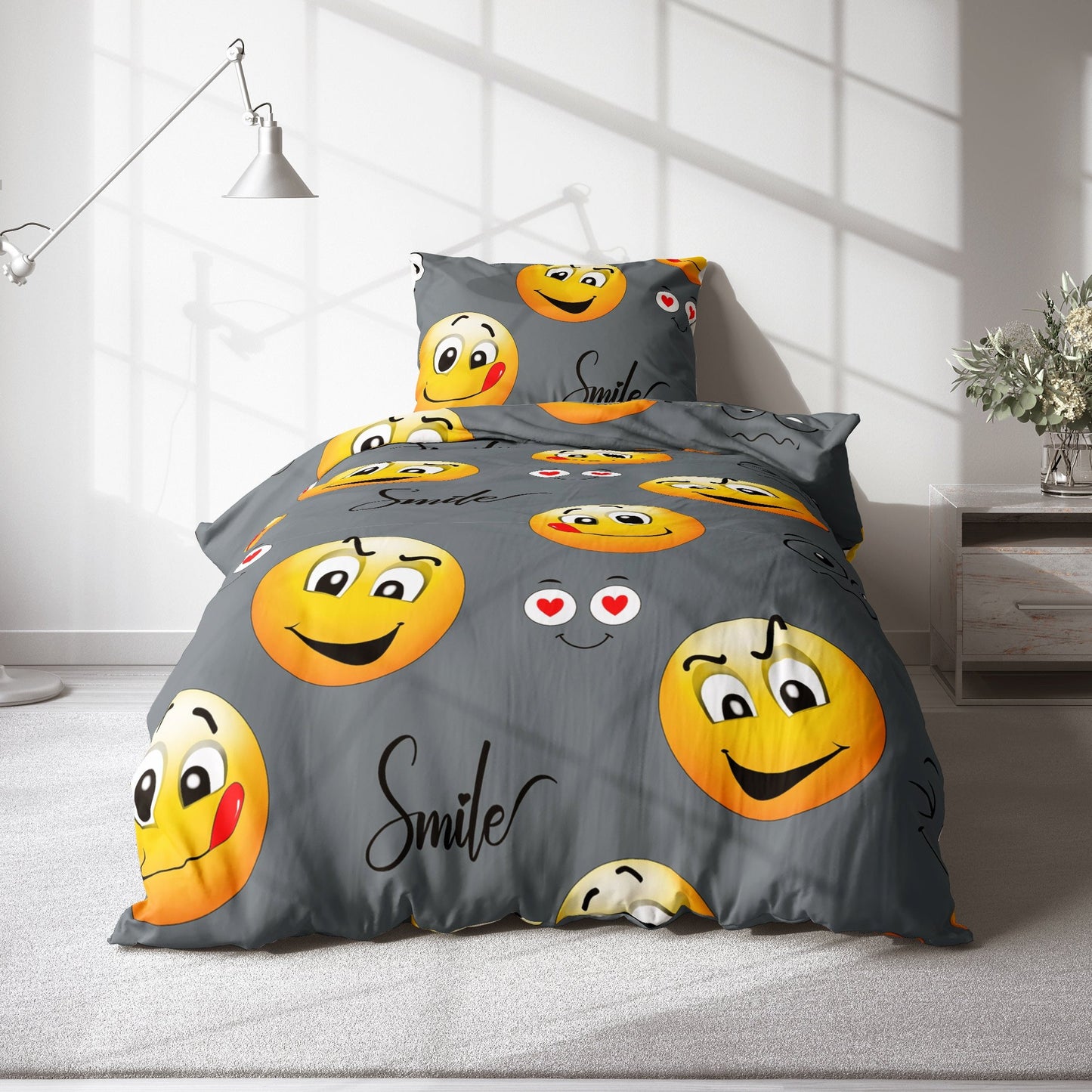 Bed Sheet Set with Emojis 2