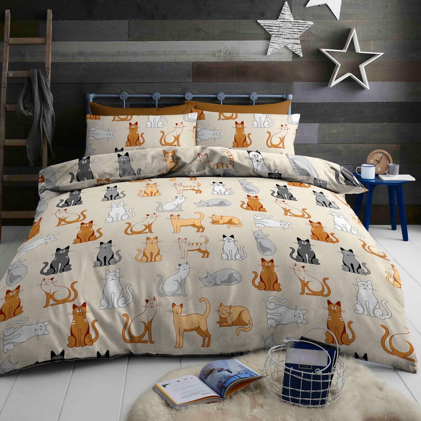 Bed Sheet Set with Beautiful Cat Patterns