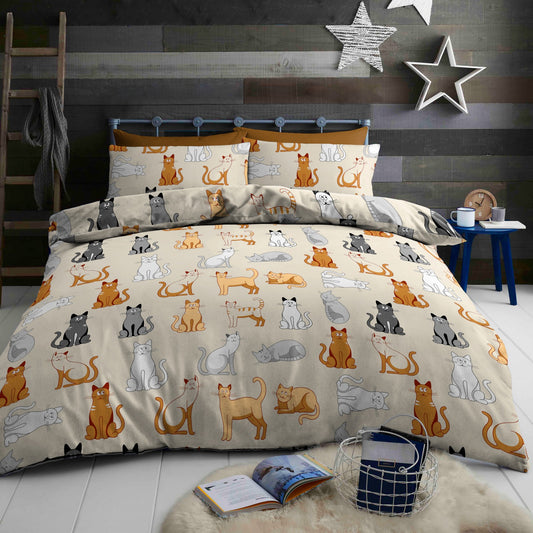 Quilt Cover Set with Beautiful Cat Patterns