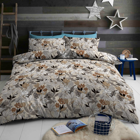 Bed Sheet Set with Beautiful Flower and Leaf Patterns