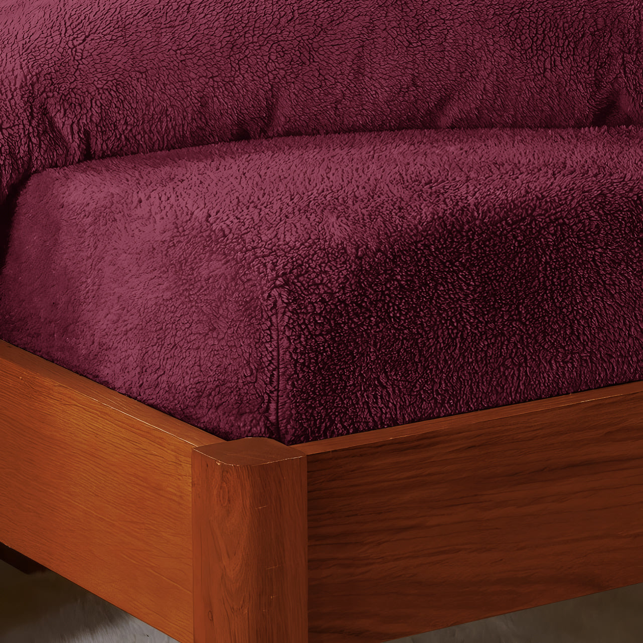 Terry Fitted Sheet - Claret