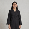 Elegant Black Embroidered 2-Piece Suit