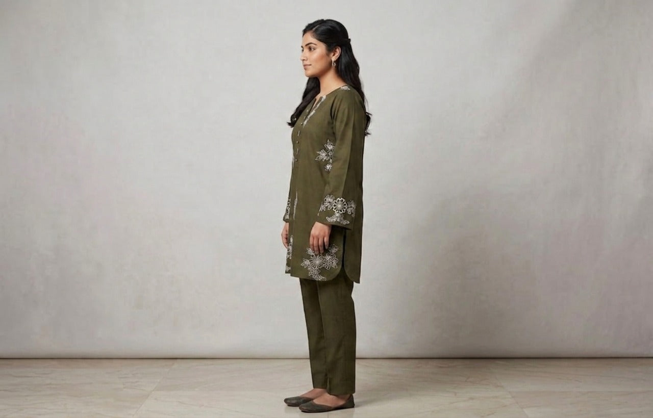Olive Floral 2 Piece