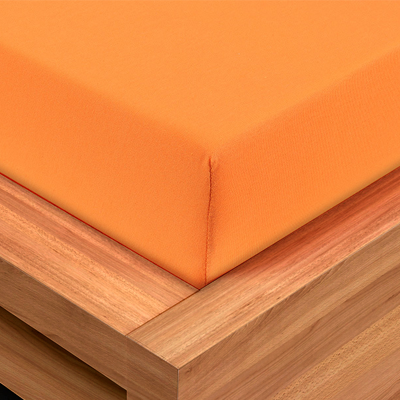 Jersey Fitted Sheet - Orange - bala.pk