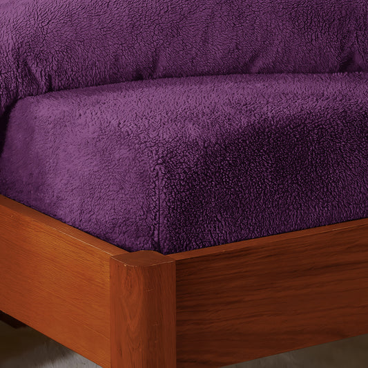 Terry Fitted Sheet - Plum